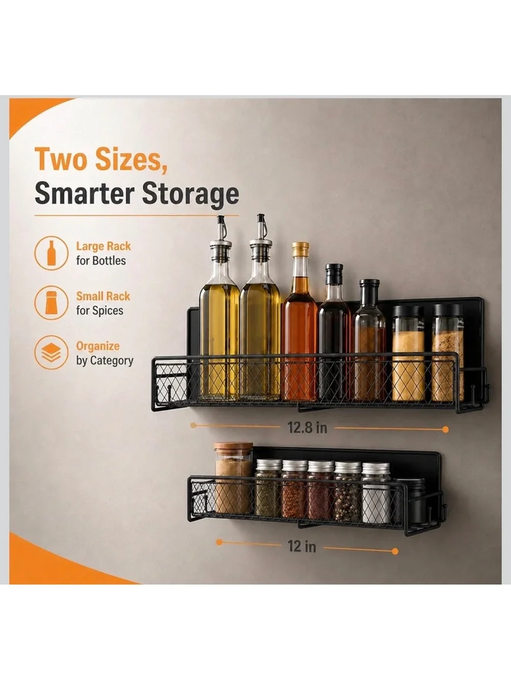 OrgaFocus 2 Pack Magnetic Cup Holder Heavy Duty Metal Storage Organizer w/hooks